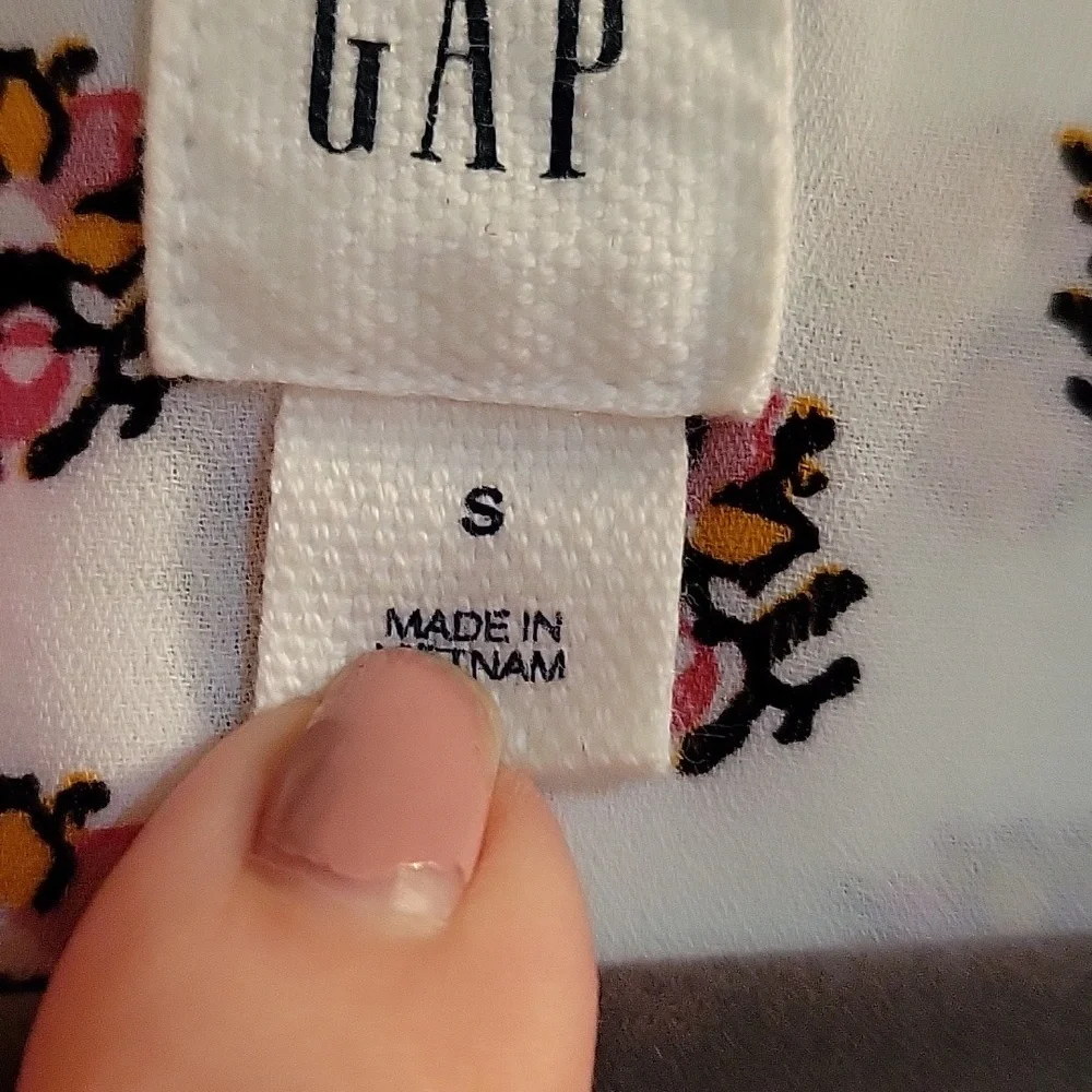 Gap medallion white pink  blue sleeveless dress small - Picture 4 of 10